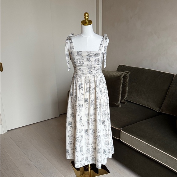 Abercrombie & Fitch Cheers to Capri Italy Printed Dress Midi Size XSP Petite - Picture 1 of 13